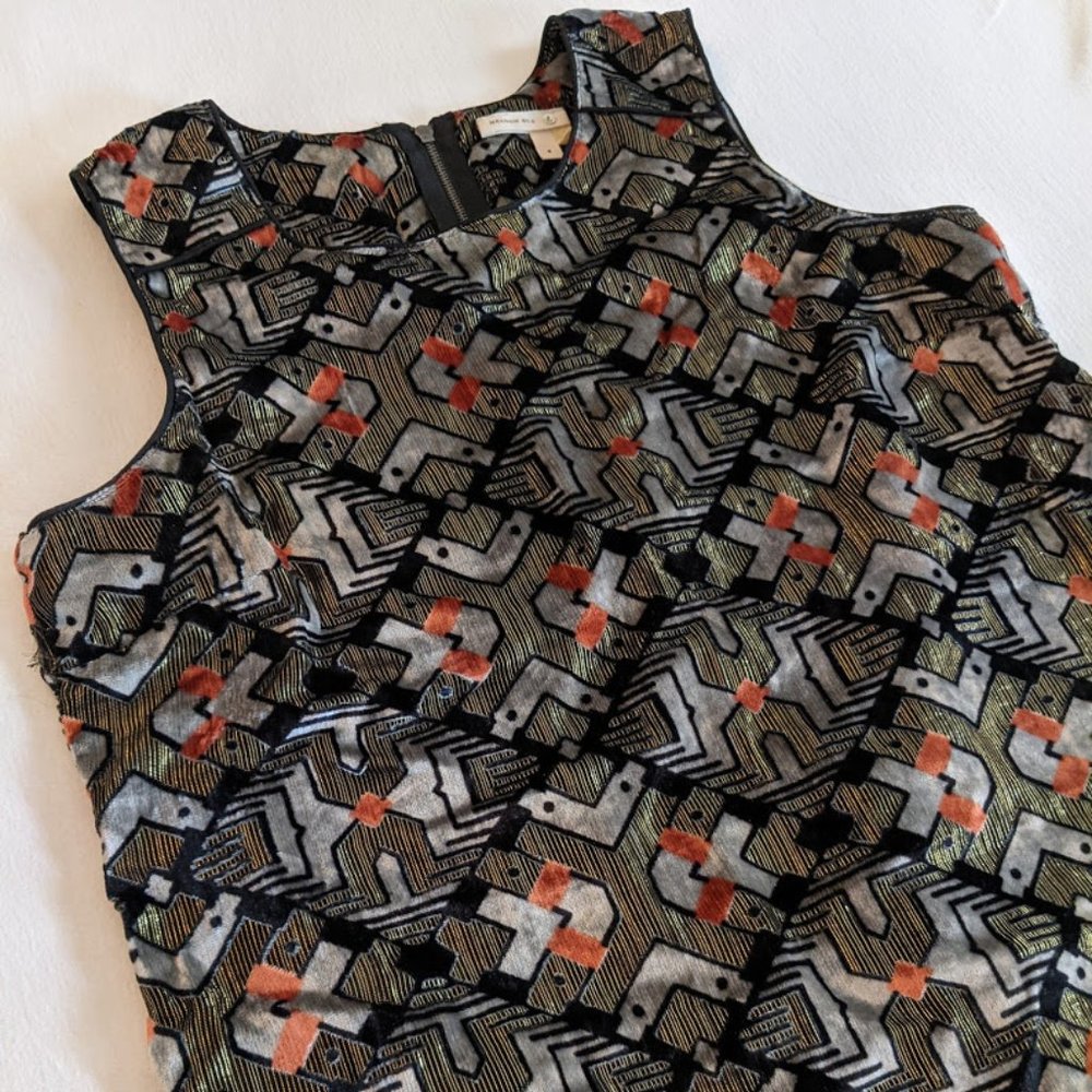 Anthro Meadow Rue Metallic Velvet Tank - Picture 6 of 11